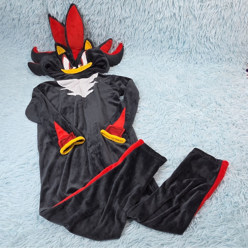 Spirit Halloween Sonic the Hedgehog Shadow Jumpsuit Costume Boys Small Hooded